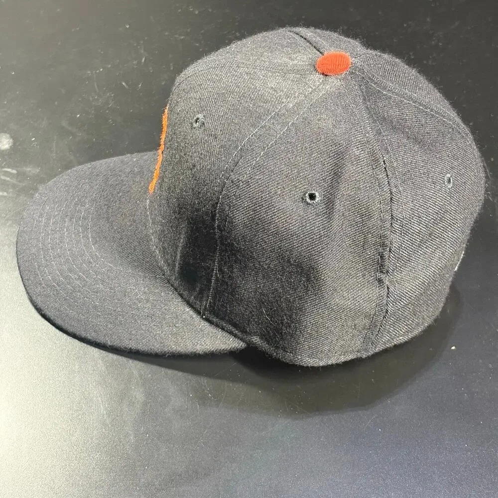 Vintage 90s San Francisco Giants Hat New Era Plain Logo Pro Model 6 3/4 Wool USA